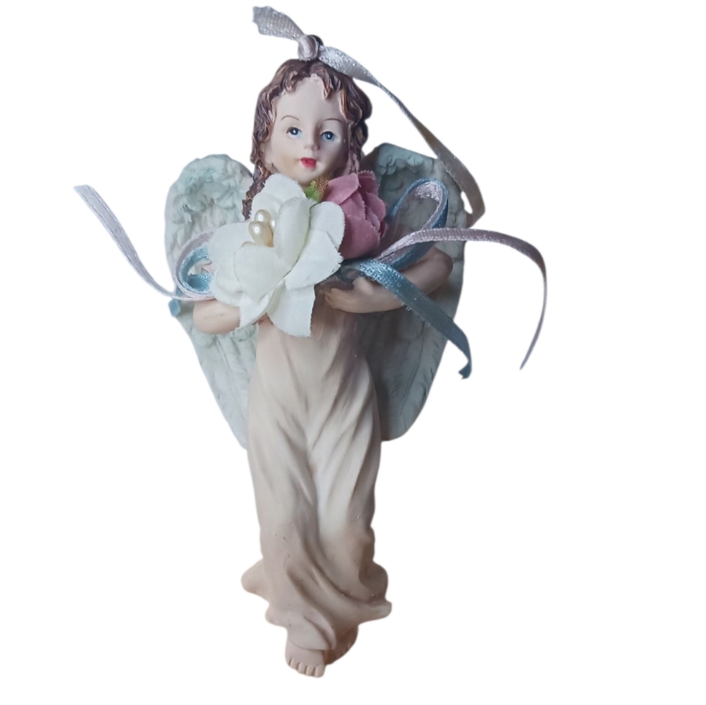 Graceful Angel Ornaments House Of Lloyds Cherished Memories Trio in Pastel Hues - Picture 5 of 9